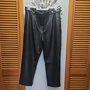 LOFT Black Leather Pants